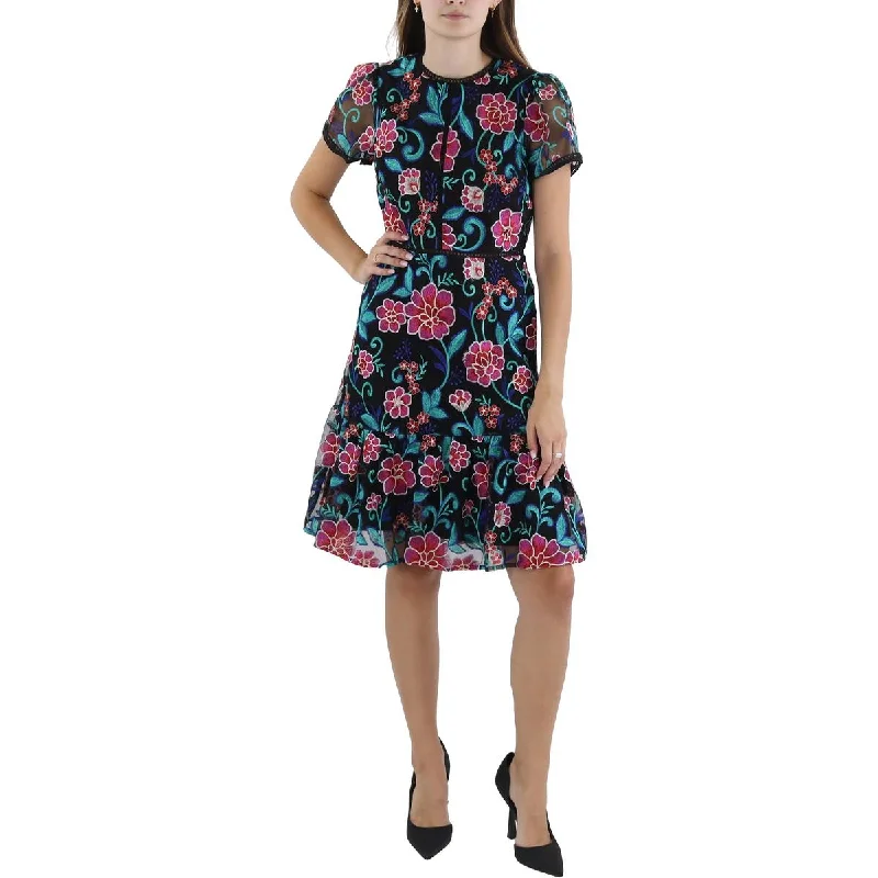 Plus Size Women Wear Tahari ASL Womens Floral A-Line Fit & Flare Dress