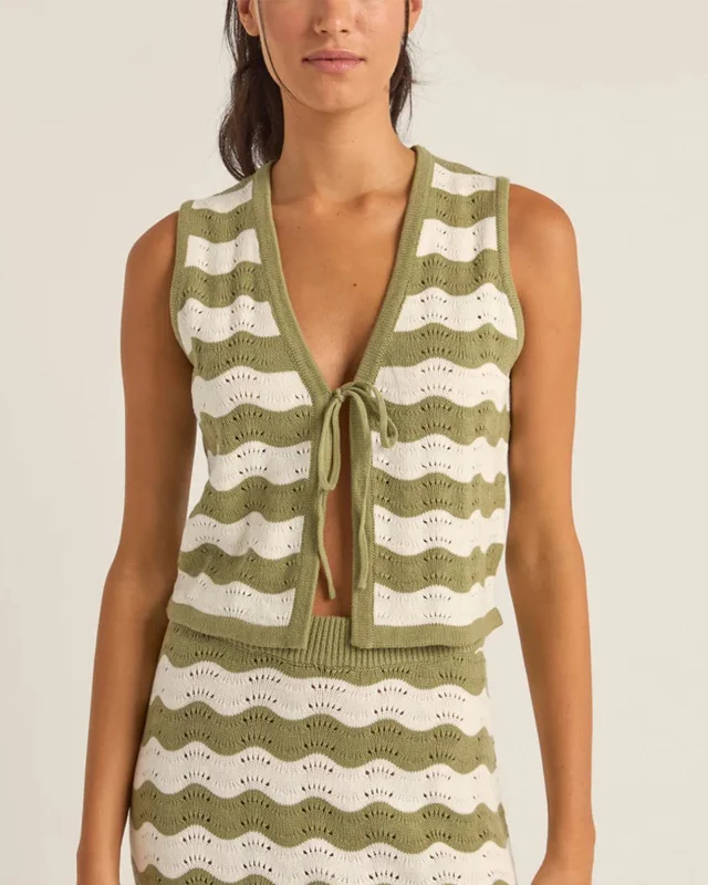 Casual Chic Women's Clothes Carmen Stripe Knit Vest