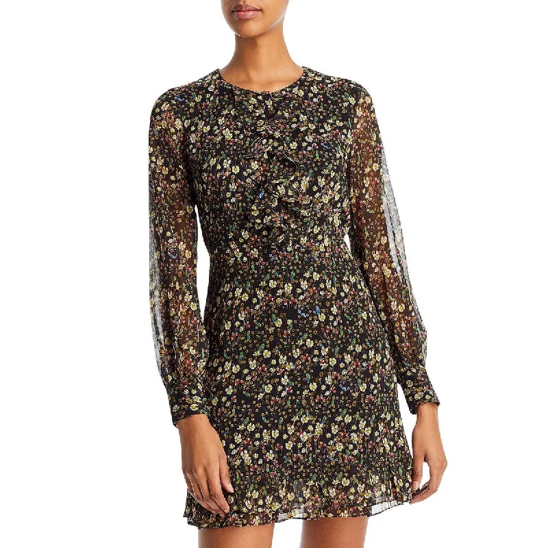 Stylish Everyday Clothing French Connection Womens Hallie Chiffon Floral Print Mini Dress