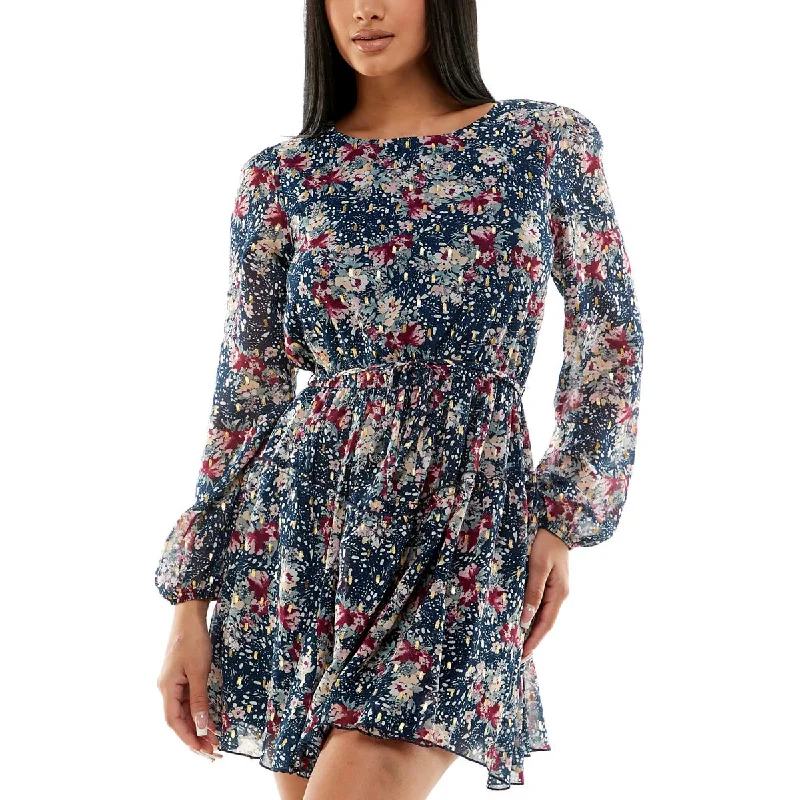 Affordable Online Boutiques Speechless Womens Juniors Floral Short Mini Dress