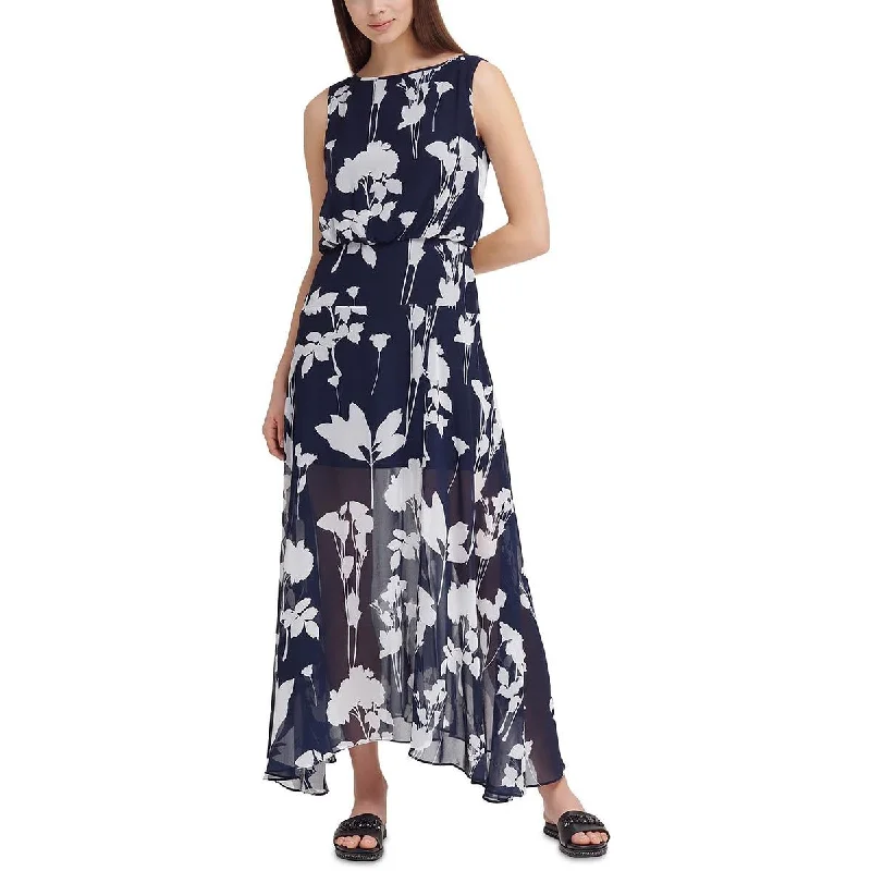 Shop Ladies Clothes Karl Lagerfeld Paris Womens Floral Long Maxi Dress