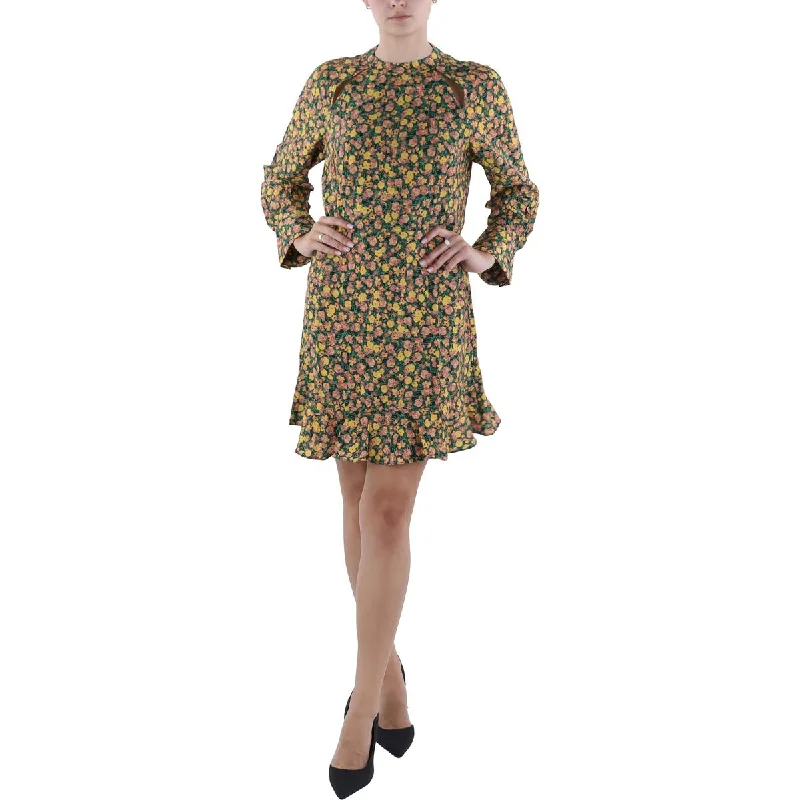 Stylish Dresses for Women French Connection Womens Floral Print Above Knee Shift Dress