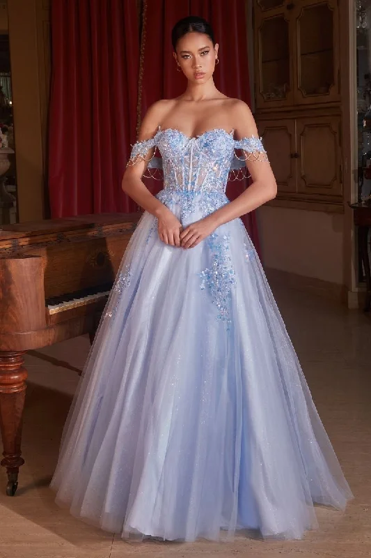 Trendy Women's Dresses Online Cinderella Divine S490 Long Formal A Line Prom Ball Gown