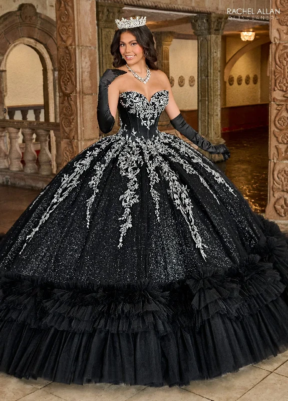 Women's Fashion Clothing Rachel Allan RQ2189 Long Quinceanera Ruffle Ball Gown