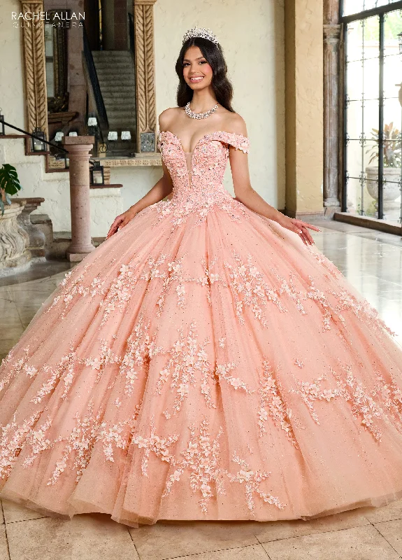 Bundle Offer Rachel Allan RQ1134 Long Quinceanera 3D Flowers Ball Gown