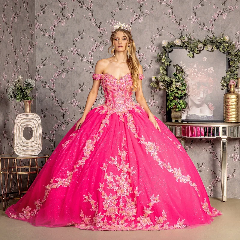 End Of Season Sale Clothing Long Ball Gown Glitter Quinceanera Dress