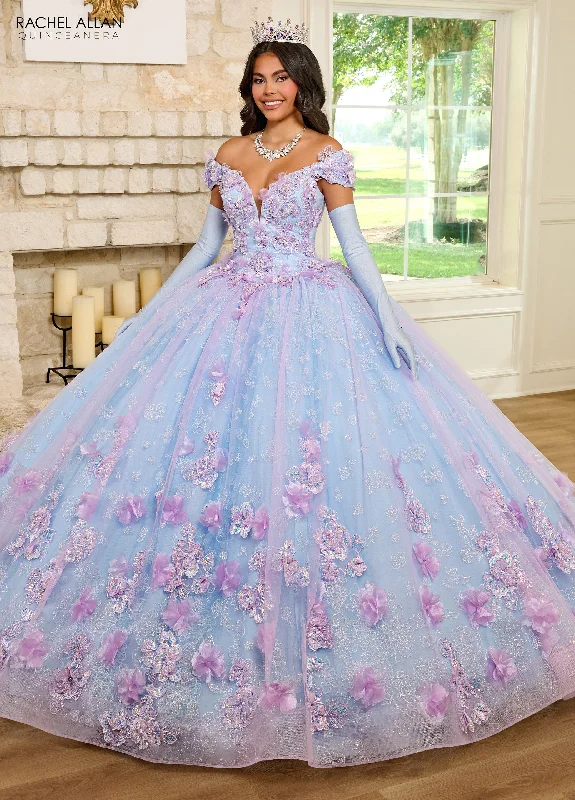 Fashion Women's Clothing Rachel Allan RQ2190 Quinceanera Applique Long Ball Gown