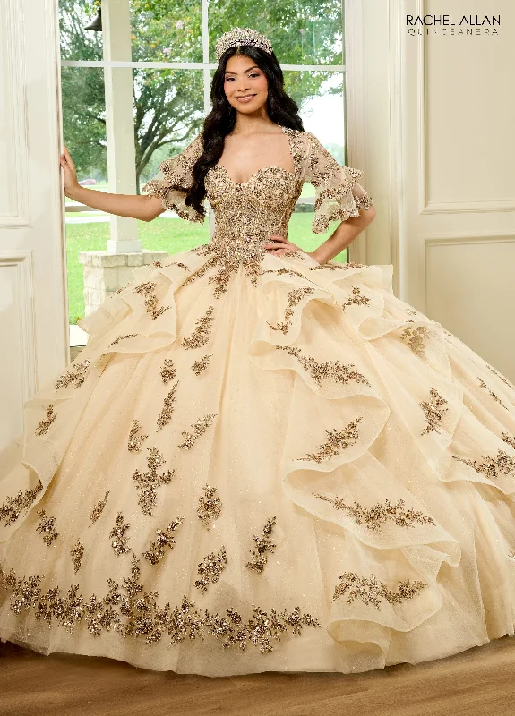 Women's Clothing Boutique Rachel Allan RQ1138 Quinceanera Jacket Long Ball Gown