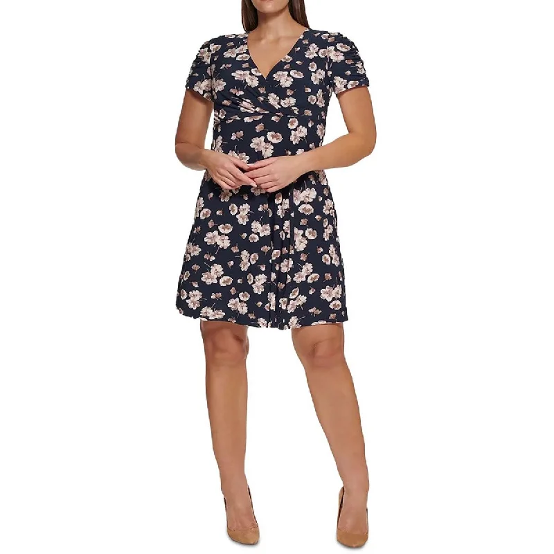 Clothing Sales Tommy Hilfiger Womens Plus Floral Above Knee Sheath Dress