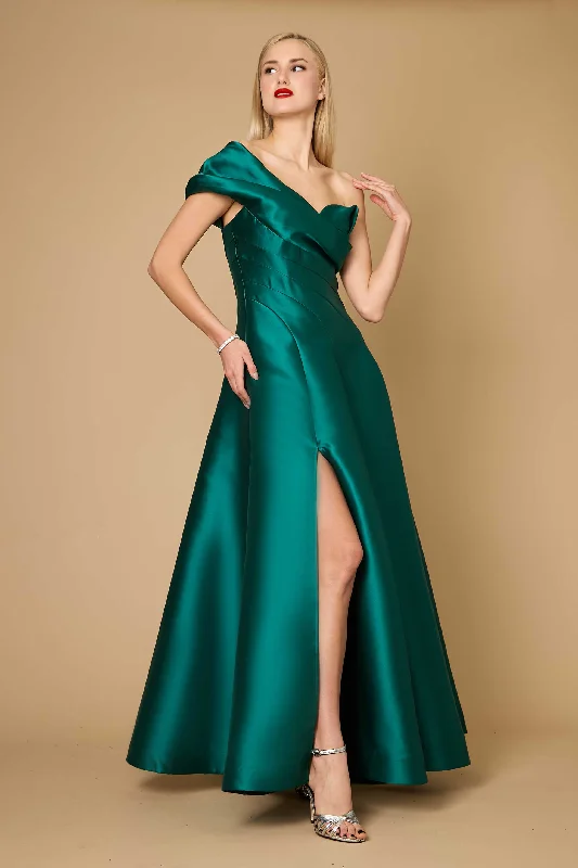 Top 10 Women's Online Clothing Stores One Shoulder Long Formal Ball Gown Evening Dress Emerald Green