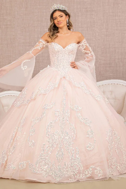 Women's Clothing For Work Quinceanera Dress Long Off Shoulder Glitter Ball Gown