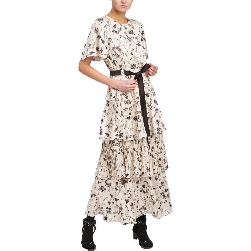 Comfortable Casual Women's Clothing En Saison Womens Arabella Satin Floral Maxi Dress