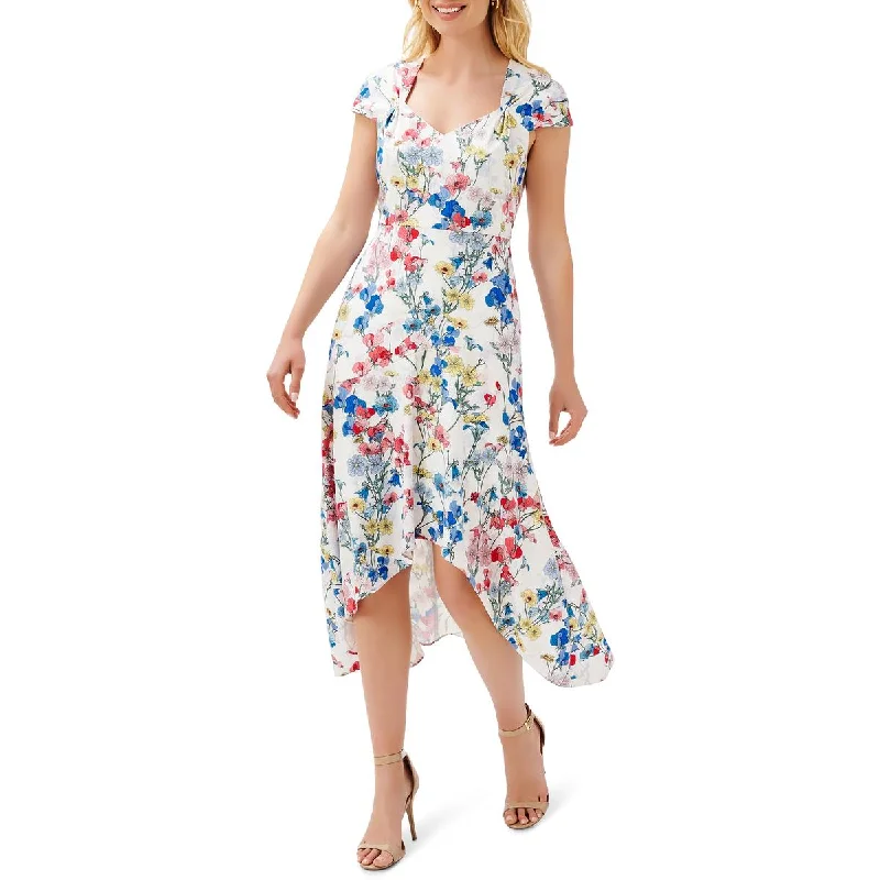 Best Boutiques Online Adrianna Papell Womens Sweetheart Neck Floral Print Midi Dress