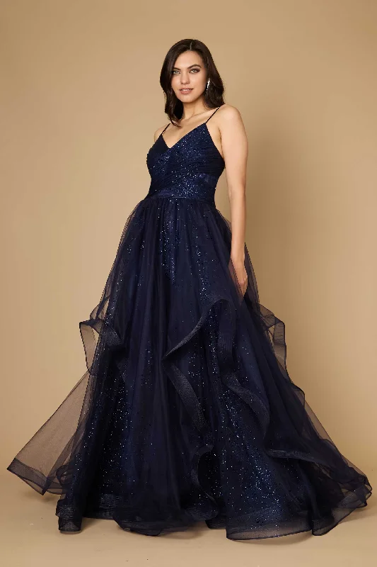 Clearance Sale Online Sparkling Long Formal Ball Gown Navy