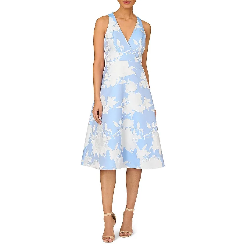 Top 10 Women's Online Clothing Stores Aidan Mattox Womens Woven Floral Midi Dress