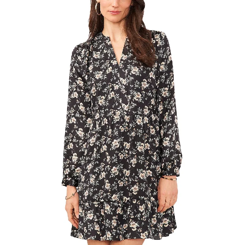 Online Boutiques Clothing Vince Camuto Womens Mini Floral Print Sheath Dress