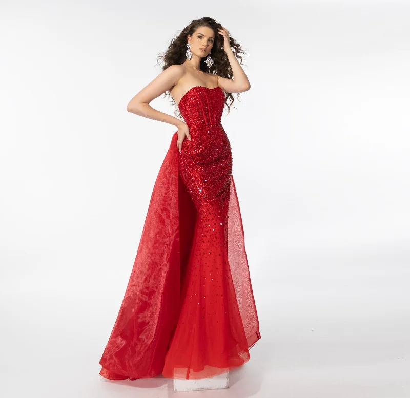 Women's Clothing Online Sale Ava Presley 39230 Glitter Long Formal Prom Gown