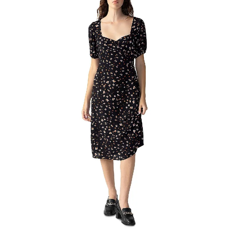 VIP Member Discount Sanctuary Womens Floral Tie Waist Midi Dress