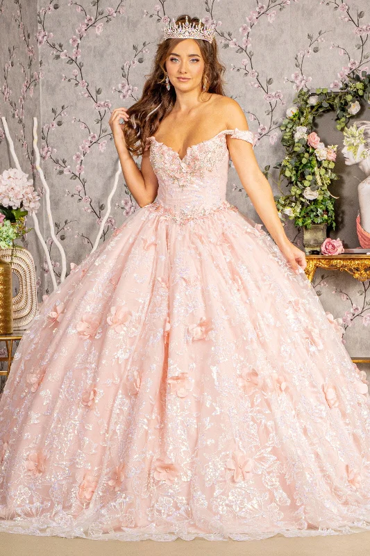 Bold and Elegant Women's Fashion Long Sweet 16 Sequin Quinceanera Ball Gown