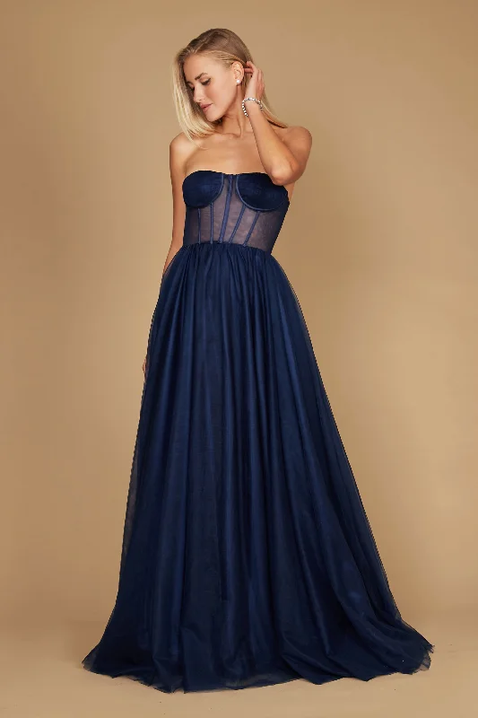 Outfits For Women Corset Prom Party Dress Formal Ball Gown Navy