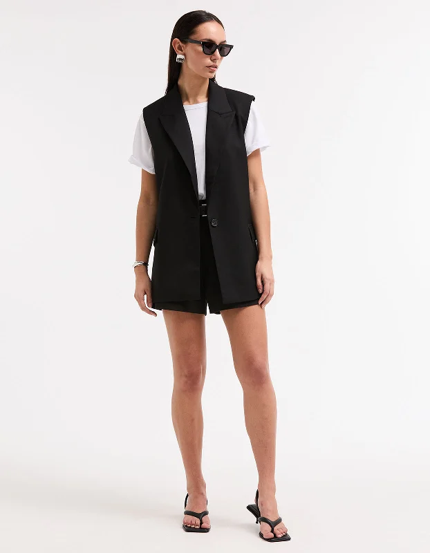 Women's Occasion Wear Clothes Isabelle Blazer Vest - Black