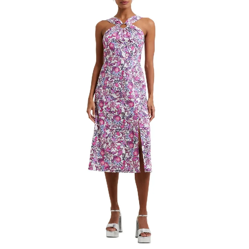 Outlet Clothing French Connection Womens Floral Midi Halter Dress