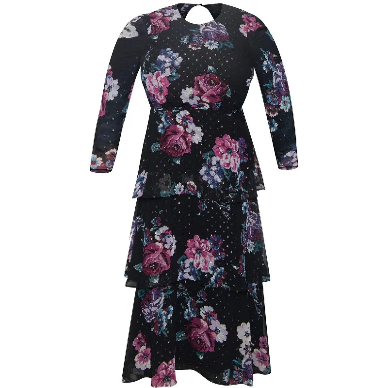 Fashionable Tops for Women Rachel Rachel Roy Womens Plus Floral Tiered Maxi Dress