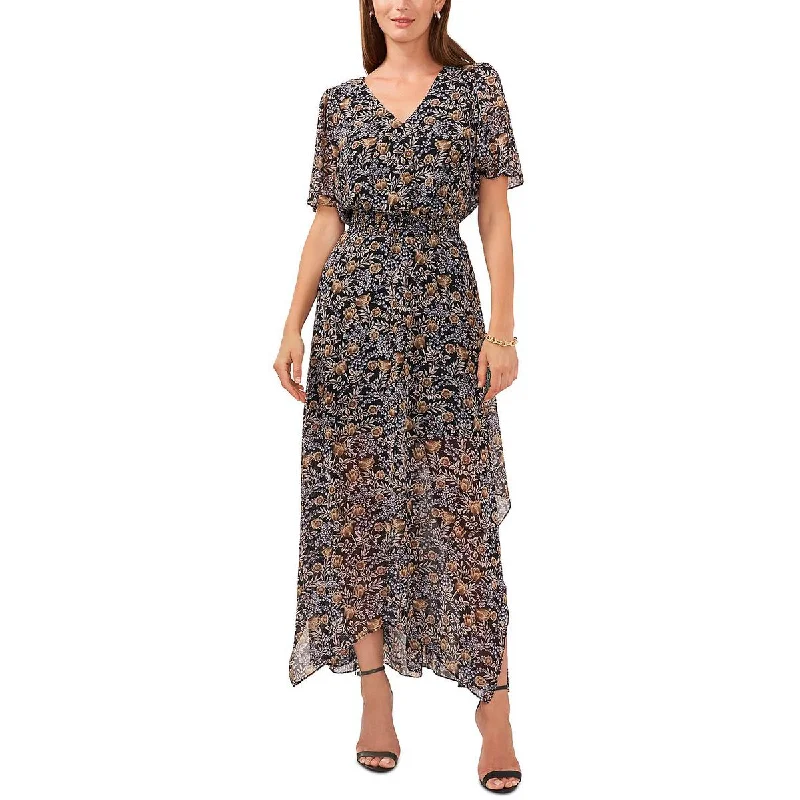 Women's Comfortable Lounge Attire MSK Womens Floral Print Long Maxi Dress