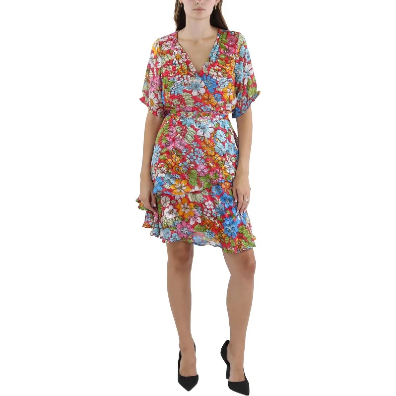 Women Wear Online Tahari ASL Womens Petites Floral Short Mini Dress