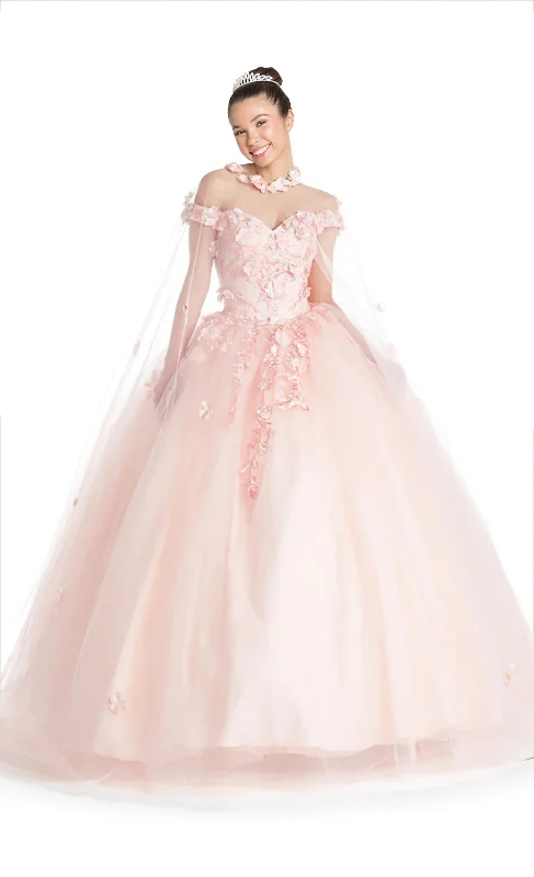 Fashionable Casual Tops Long Off Shoulder Quinceanera Cape Dress Ball Gown