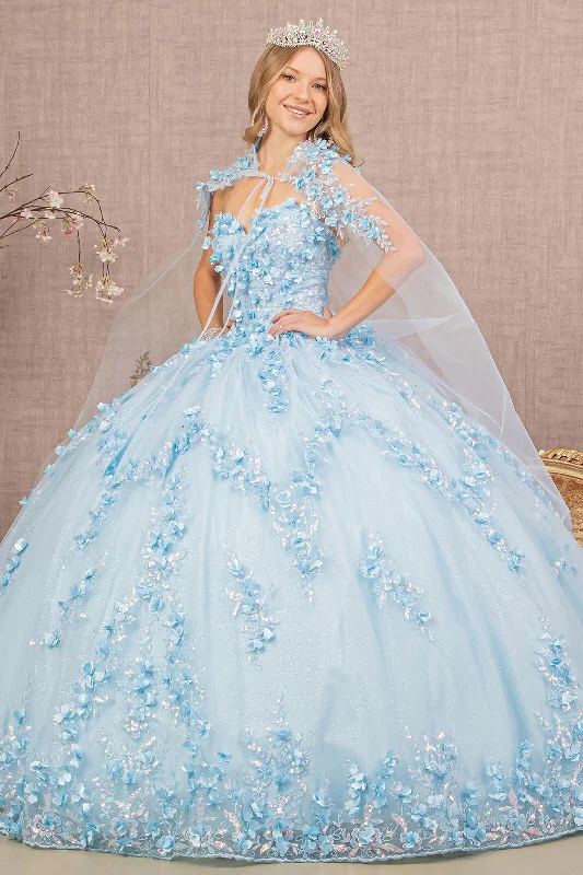 Chic Clothing For Women Long Strapless Ball Gown Quinceanera Mesh Dress