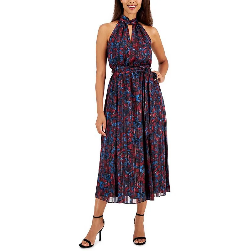 Women's Everyday Attire Anne Klein Womens Floral Print Elastic Waistband Maxi Dress