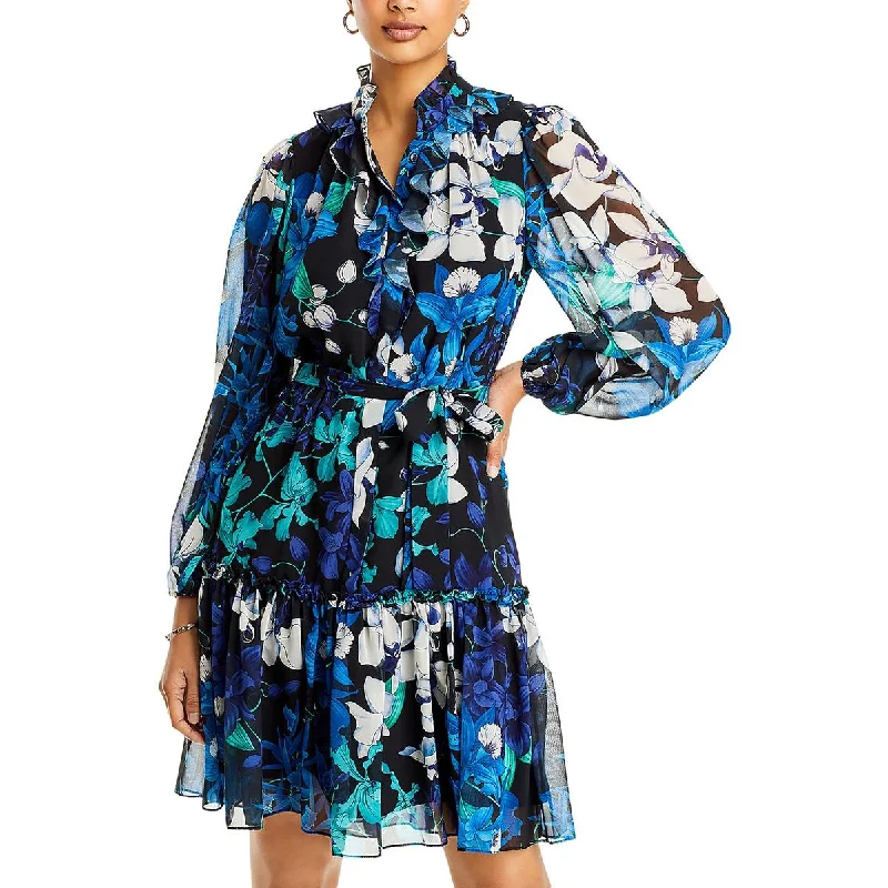 Versatile Women's Clothing for All Occasions Kobi Halperin Womens Paisley Floral Print Ruffled Mini Dress