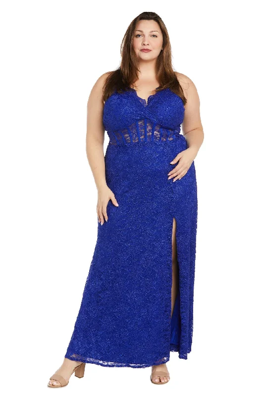 Casual Style for Busy Women Morgan & Co 12938W Long Lace Evening Gown Formal Plus Size Dress