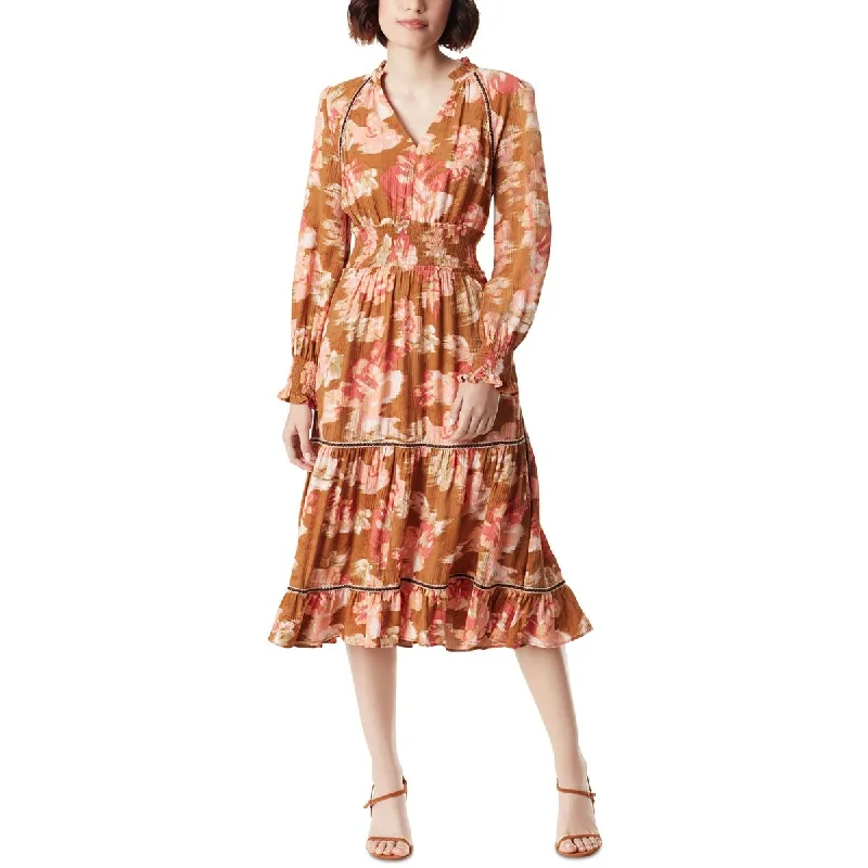 Winter Wardrobe Clearance Sam Edelman Womens Tiered Floral Print Fit & Flare Dress