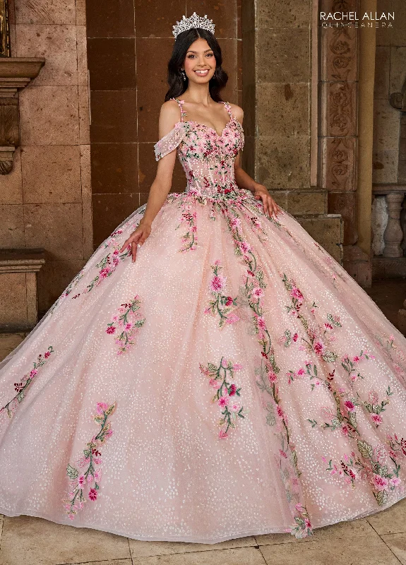 Best Online Women's Boutiques Rachel Allan RQ2185 Long Quinceanera Detachable Cape Ball Gown