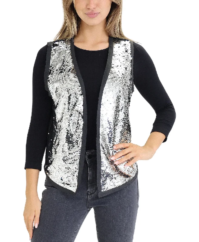 Women's Plus-Size Apparel Sequin Vest