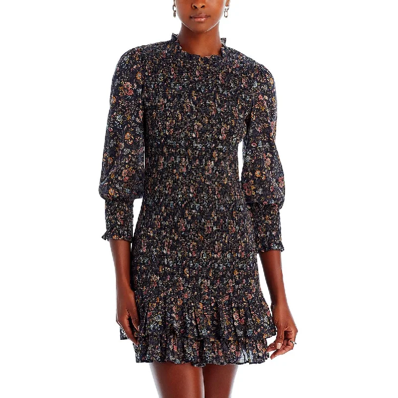 Sales Clothes Veronica Beard Womens Farha Floral Mini Sheath Dress