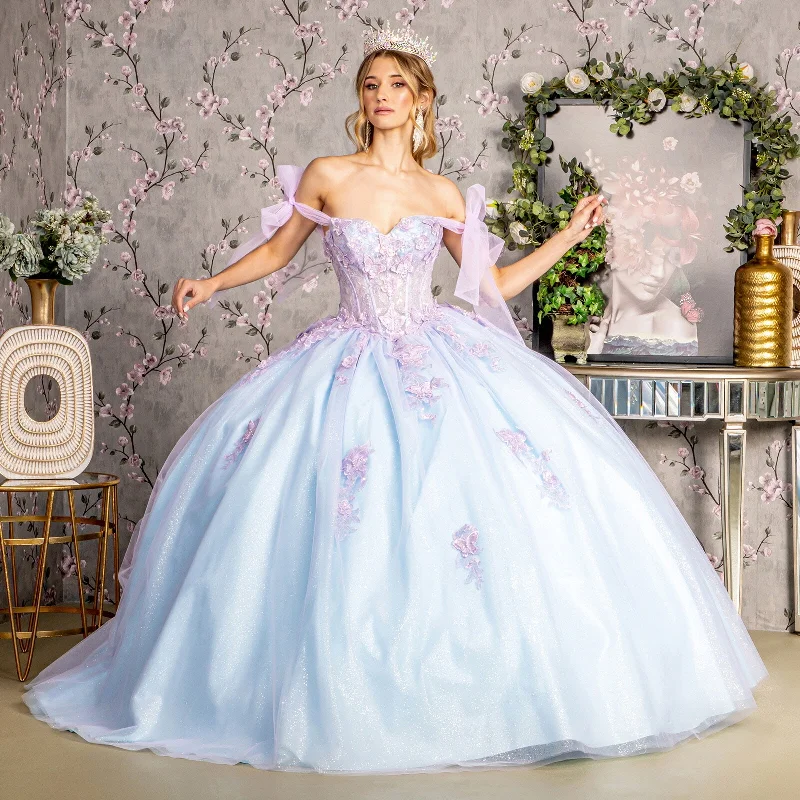 Discount Store Long Quinceanera Dress 3D Butterfly Ball Gown