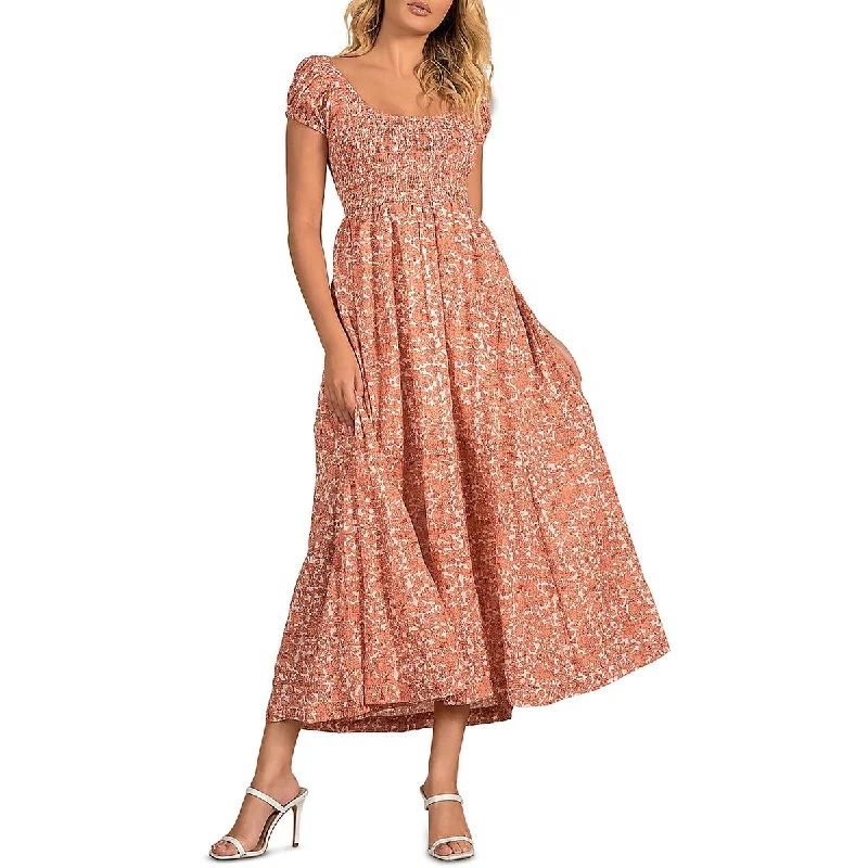 Women's Casual Clothing For Lounging Elan Womens Floral Long Maxi Dress