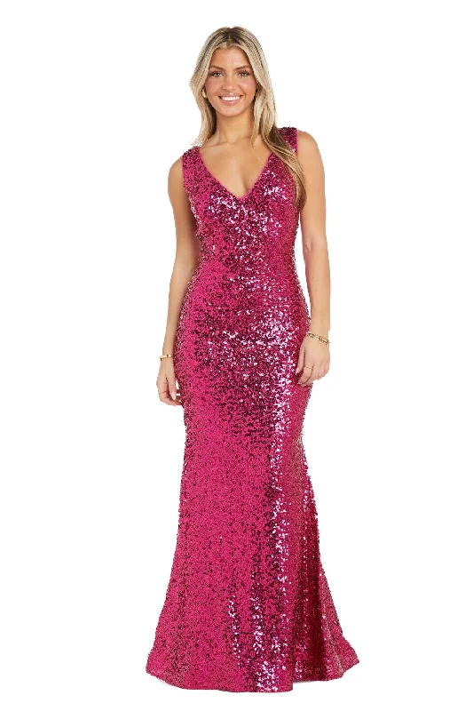 Everyday Women's Fashion Trends Morgan & Co 13313 Long Sequin Evening Gown Formal Dress