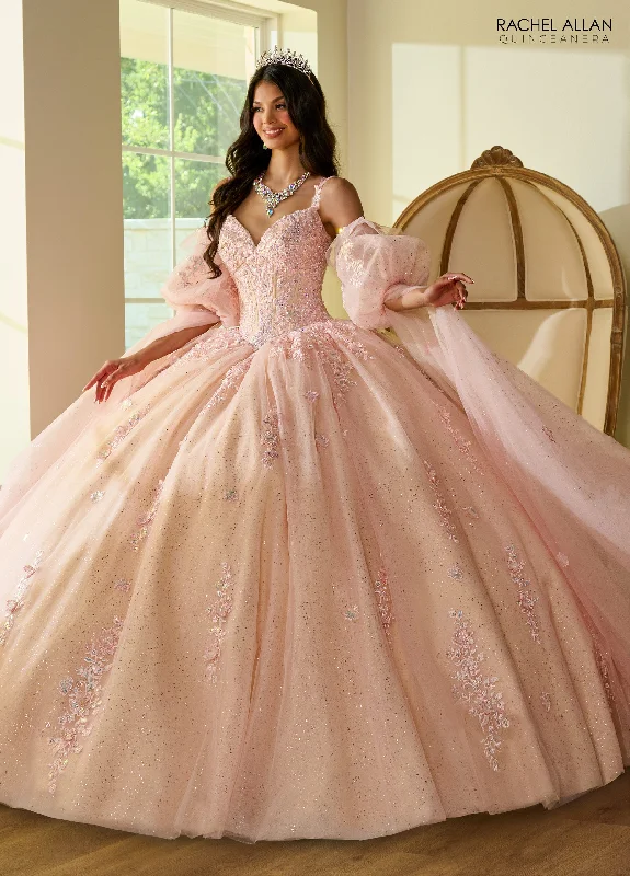 VIP Member Discount Rachel Allan RQ1133 Quinceanera Long Glitter Ball Gown