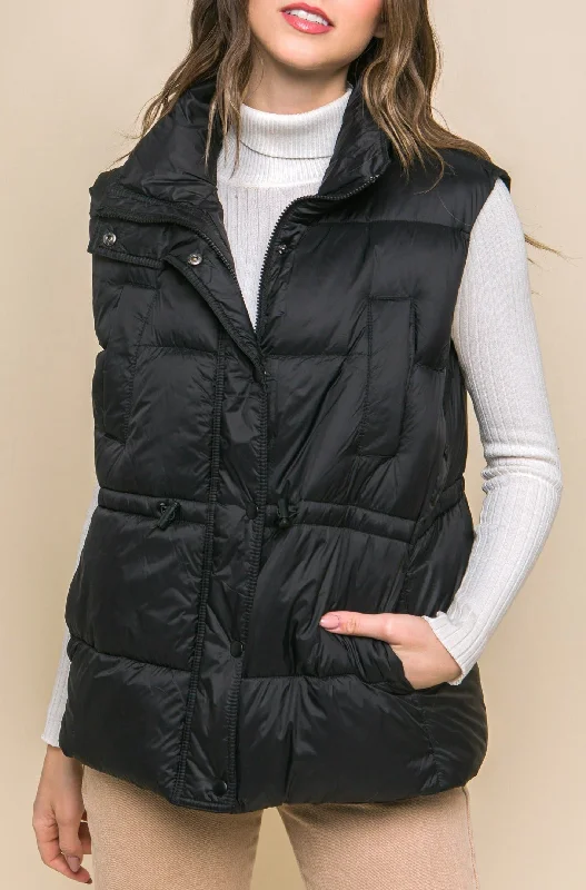 Women's High-Fashion Clothes Long Puffer Vest