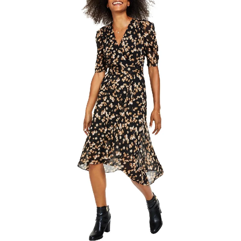 Clearance Sale Online Tommy Hilfiger Womens Plus Chiffon Floral Midi Dress