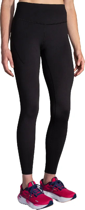 Women Clothing Brooks Spark Womens Long Running Tights - Black