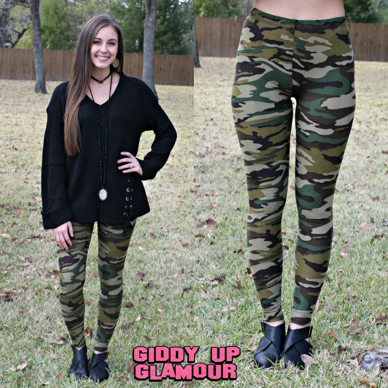 Women's Classic Outfit Camo Cutie Super Soft Camouflage Leggings