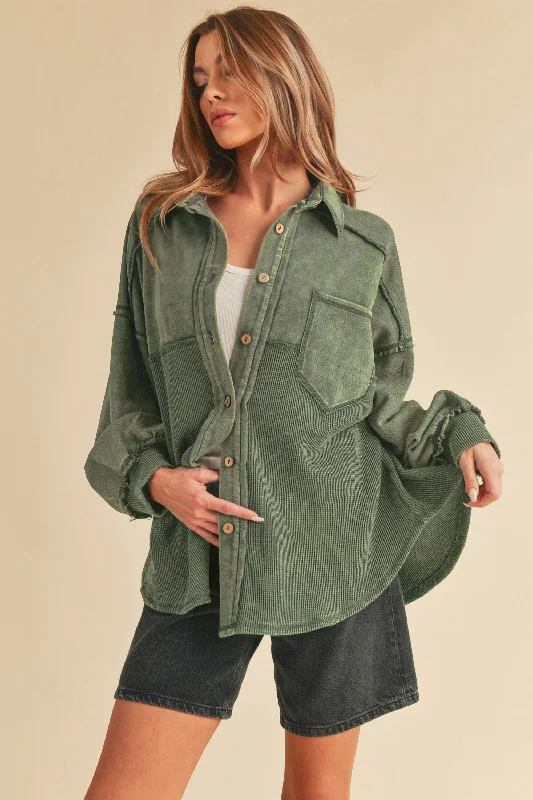 Charming Women's Holiday Apparel Green Jacket