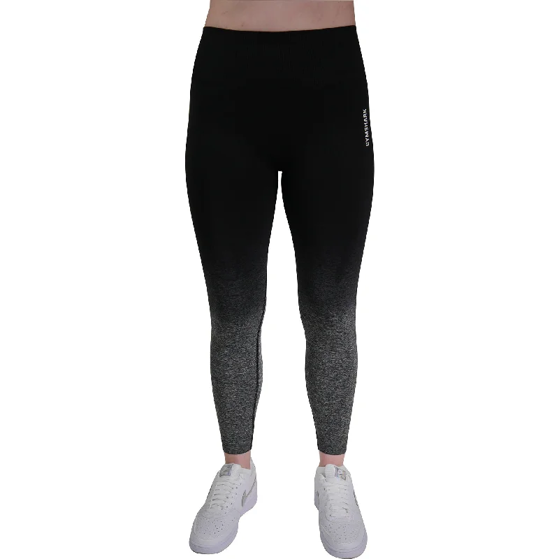 Casual Women's Clothing Online Gymshark Adapt Ombre Seamless Womens Long Training Tights - Black