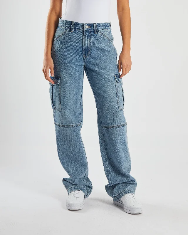 Women's Online Boutique Georgia Cargo Jean Stone Blue