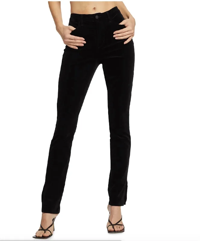 Women's Clothing Josie Velvet Jean In Noir